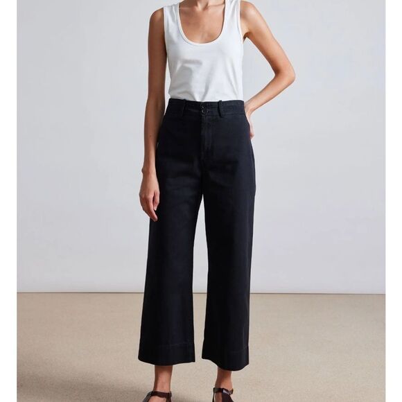 Apiece Apart CHINO MERIDA PANT in black 8 - Picture 1 of 5